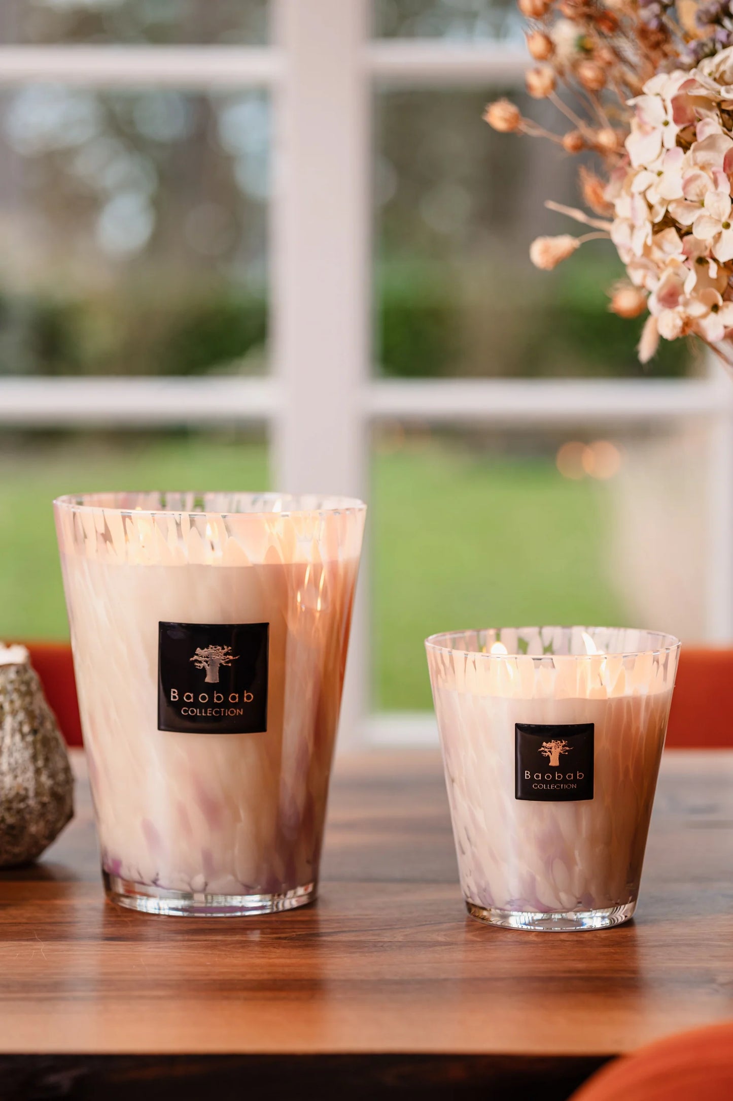 Baobab Candle White Pearls