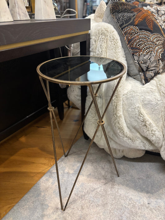 Knotted Smoked Glass Side Table