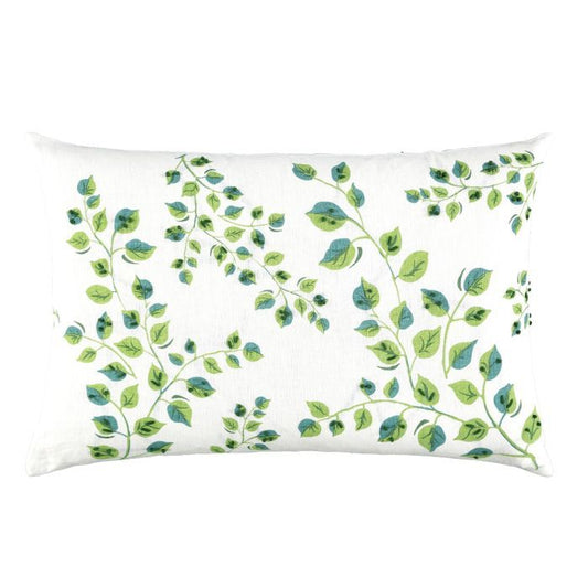 William Yeoward Green Leaves Cushion 60X40cm