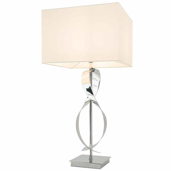Bali Chrome Twisted Table Lamp