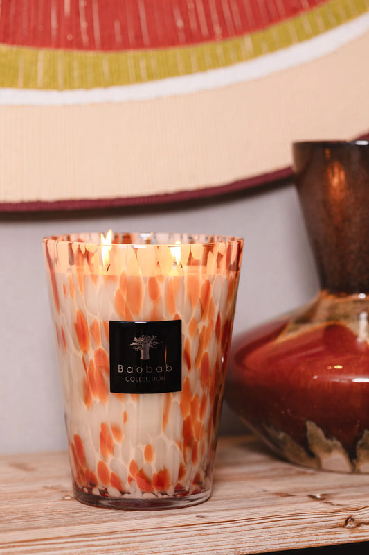 Baobab Candle Coral Pearls